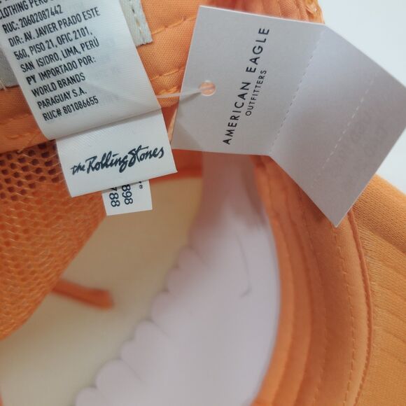 The Rolling Stones Adjustable Snapback Truckers Hat American Eagle One Size NWT - Picture 9 of 11